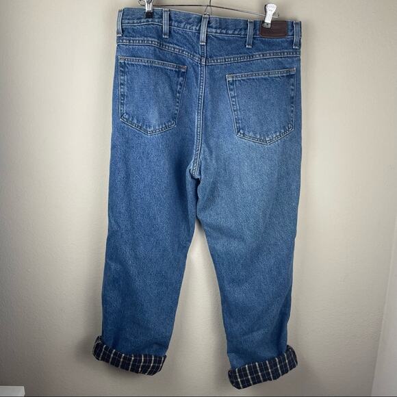 L.L. Bean Vintage Plaid Lined Classic Fit Denim Jeans Women’s Size 34 X 29 - Picture 9 of 13